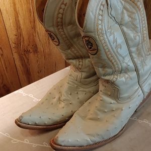 Men's Ostrich Print Boots